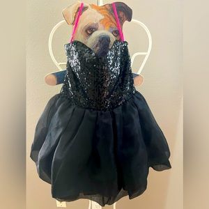 BETSEY JOHNSON Black/sequin strapless dress